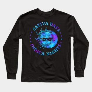 Sun & Moon Sativa Days Indica Nights Long Sleeve T-Shirt